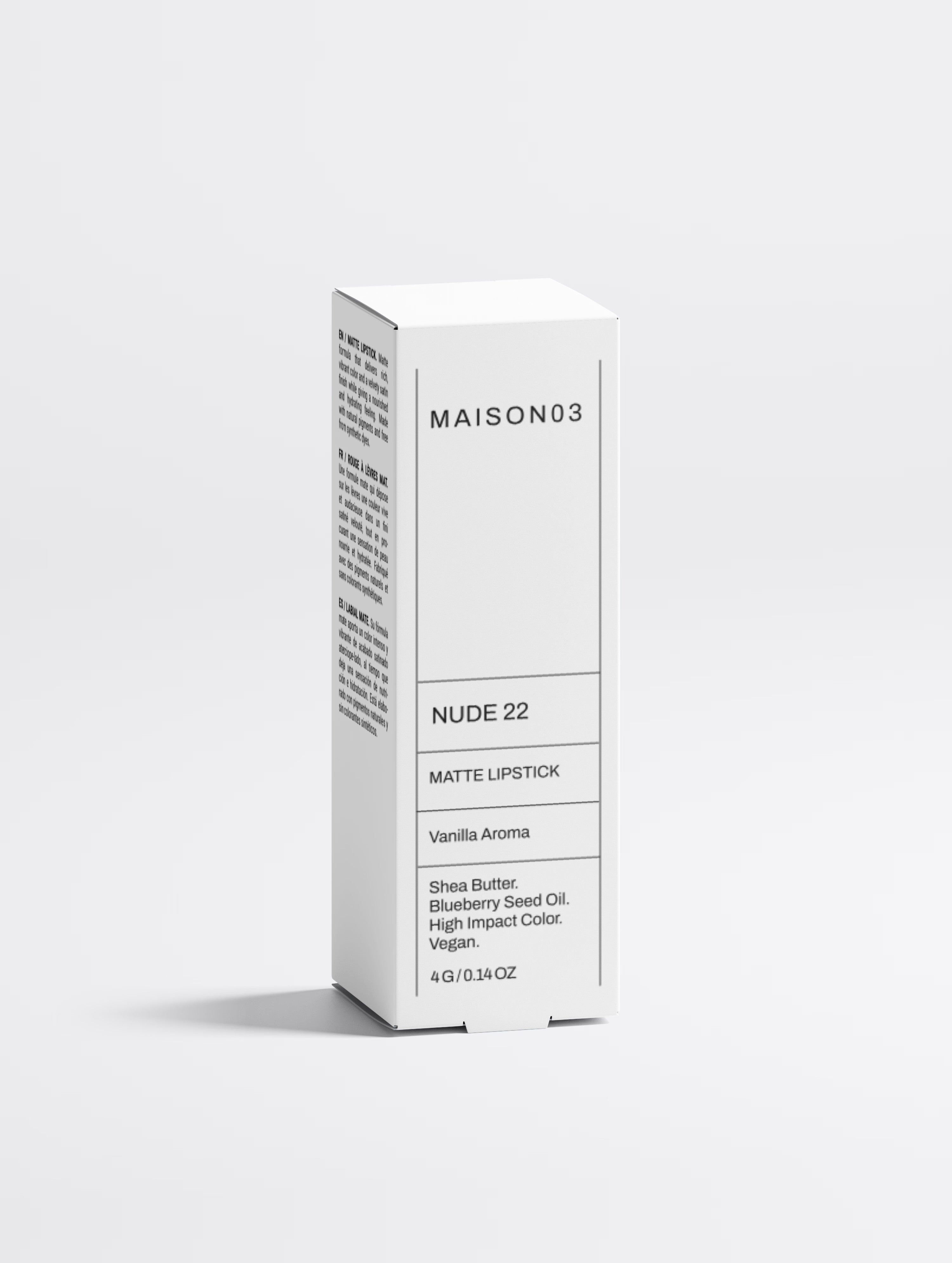 NUDE 22 Matte Vanille Lipstick